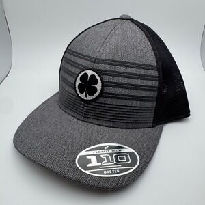 Black Clover Hat Live Lucky Charcoal Black Band of Brothers ADJ Mesh Trucker Cap